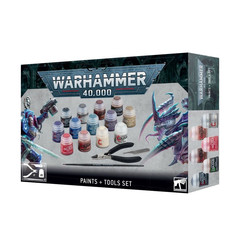 Citadel Paint- Warhammer 40k-Paints + Tool Set