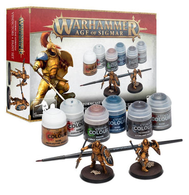 Citadel Paint- Age of Sigmar - Stormcast Eternals -Vindictors + Paint Set