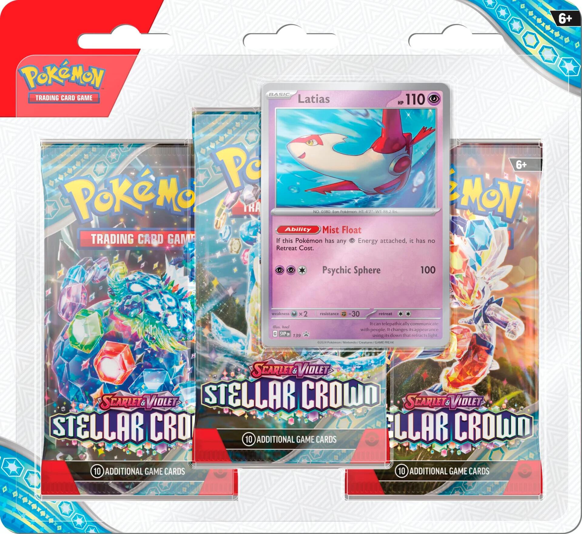 Scarlet & Violet: Stellar Crown - 3 Pack Blister (Latias)