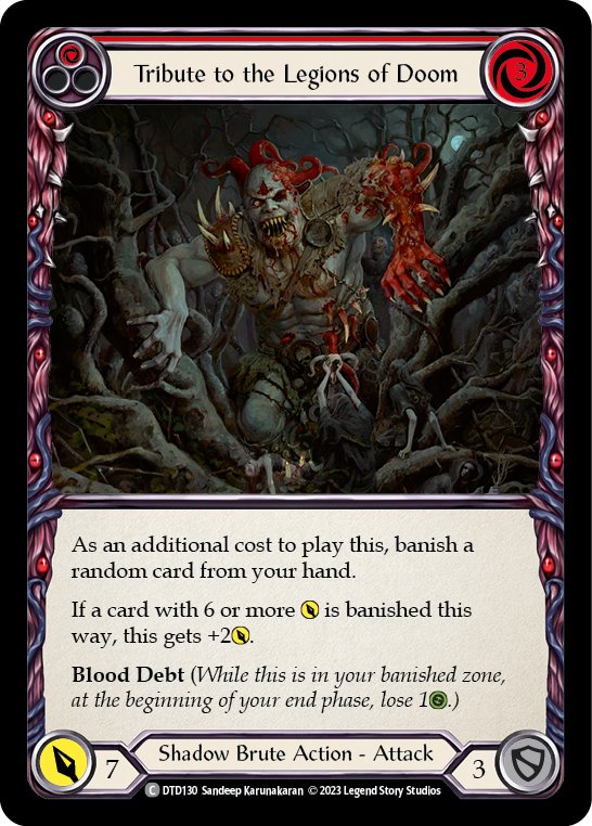 Tribute to the Legions of Doom (Red) [DTD130] (Dusk Till Dawn)  Rainbow Foil