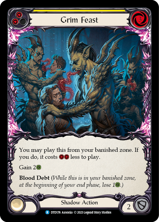 Grim Feast (Yellow) [DTD176] (Dusk Till Dawn)  Rainbow Foil