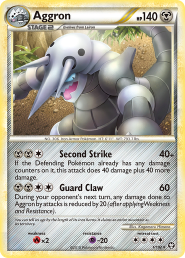 Aggron (1/102) [HeartGold & SoulSilver: Triumphant]