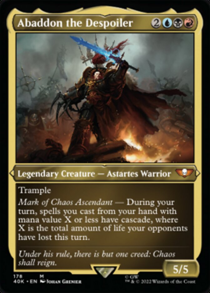 Abaddon the Despoiler (Display Commander) (Surge Foil) [Warhammer 40,000]